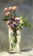 Edouard Manet Carnations and Clematis in a Crystal Vase France oil painting artist